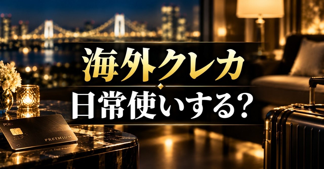 Overseas Credit Cards | Are You Using Your Overseas Credit Card Too Much for Daily Payments? | A Strategy for Dividing Roles While Living in Japan